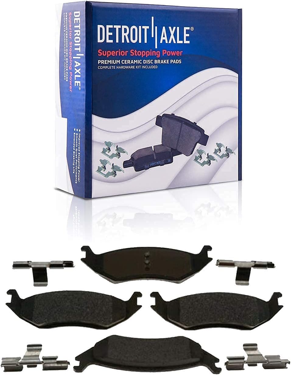 352mm 5-Lug Rear Disc Rotors Brake Pads 4pc Set N449