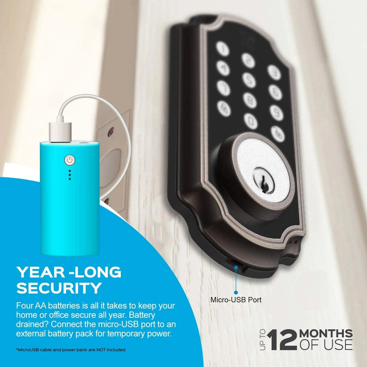 Smart Lock with Keypad Digital Deadbolt E702