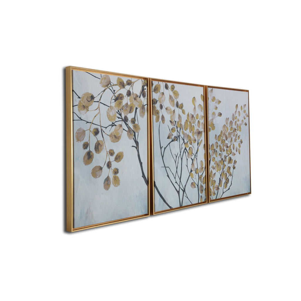 Blue Floating Framed Wall Canvas Triptych R215165