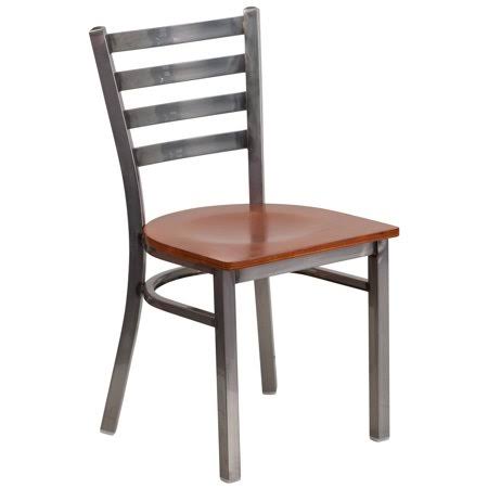 Red Cherry Wood Seat Metal Restaurant Chair I52065