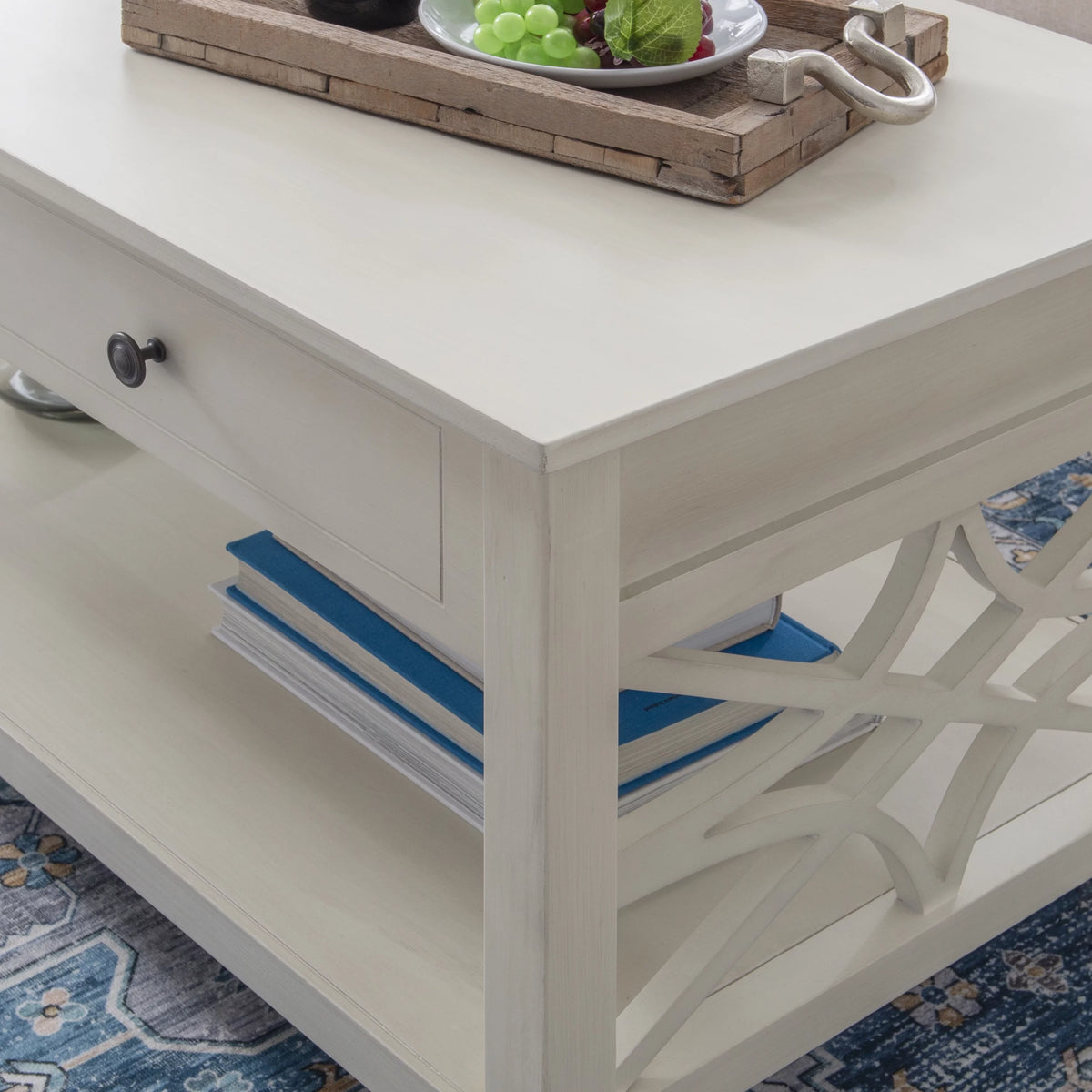 White 2-Drawer Lift-Top Coffee Table Z500823