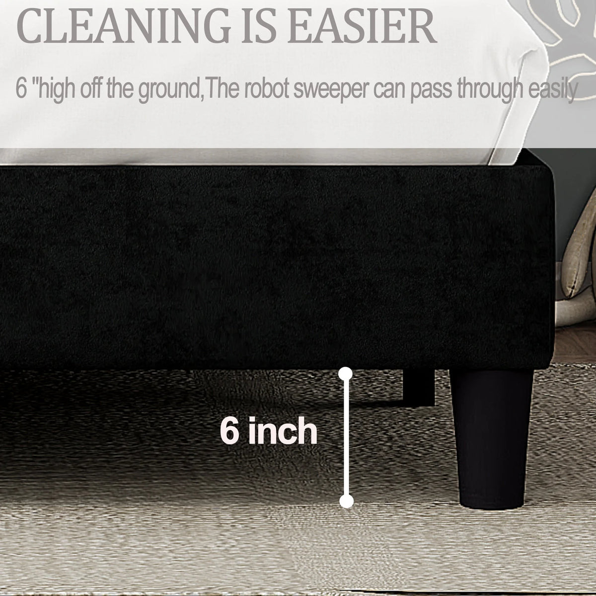 King Size Dark Gray Bed Frame K56176