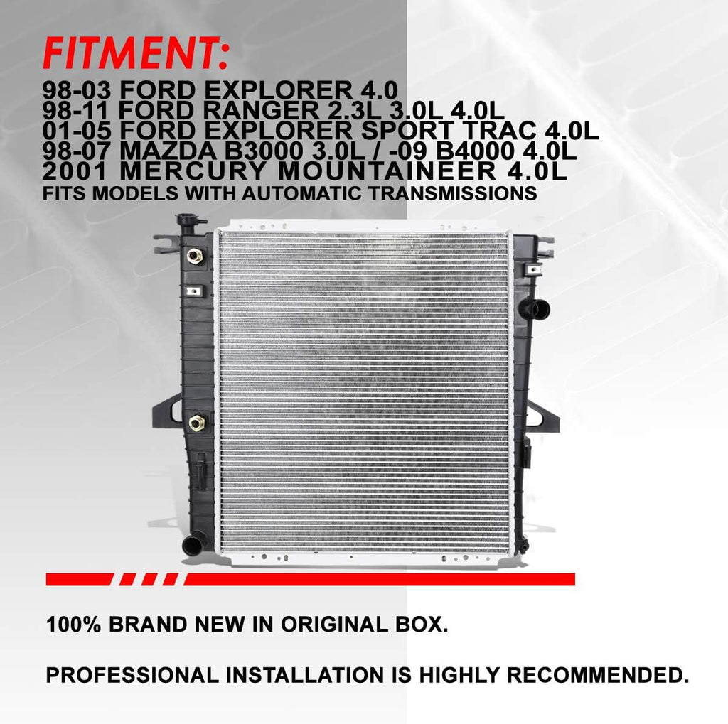 1-Row Cooling Radiator Aluminum Core Z4596