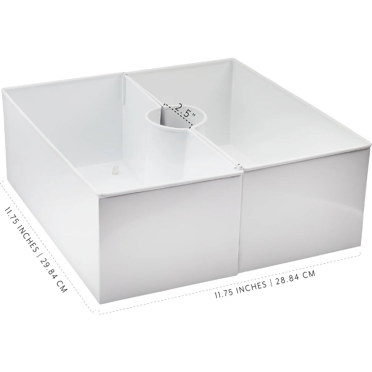 White Square Umbrella Planter I27908
