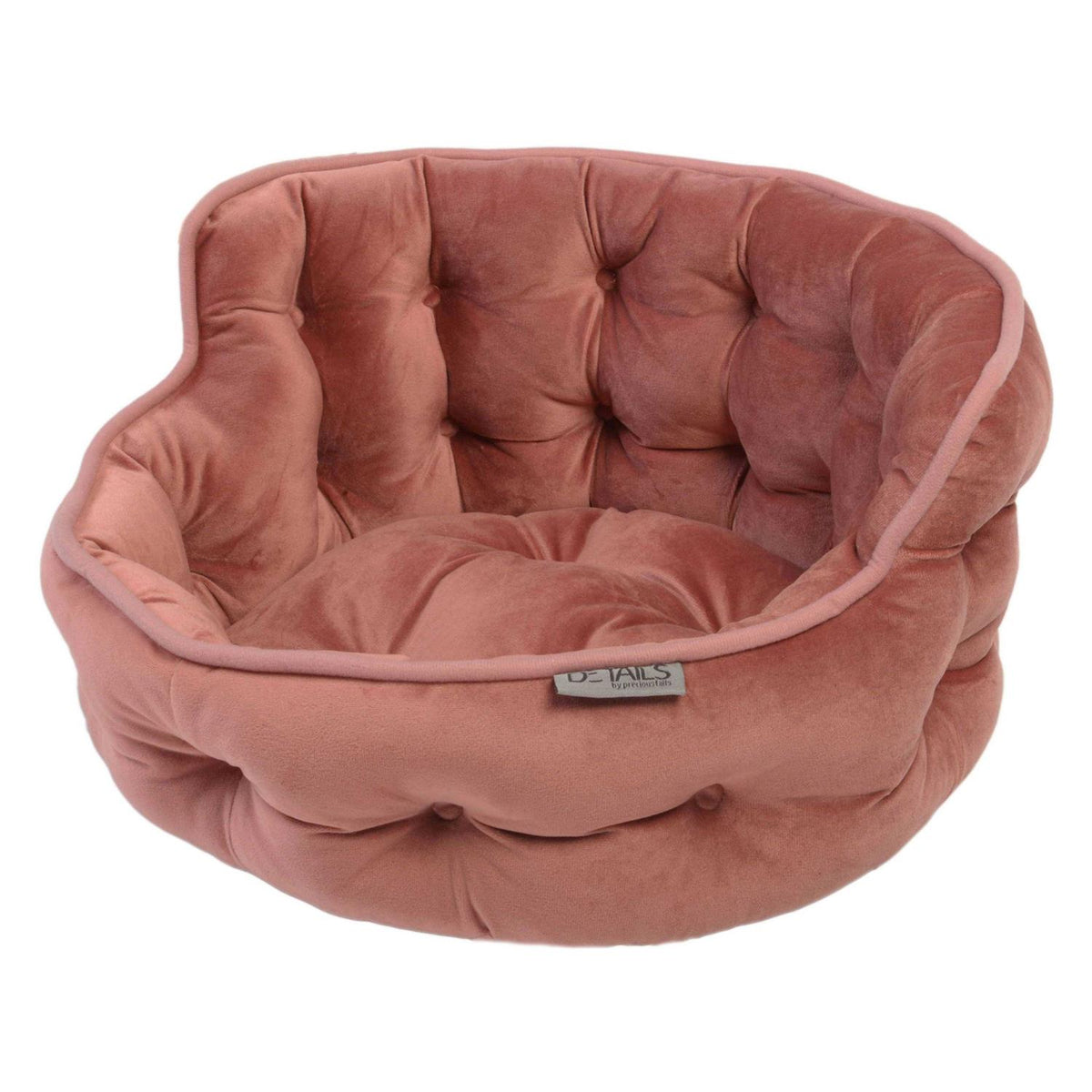 Mini Tufted Velvet Round Cuddler Pet Bed H172