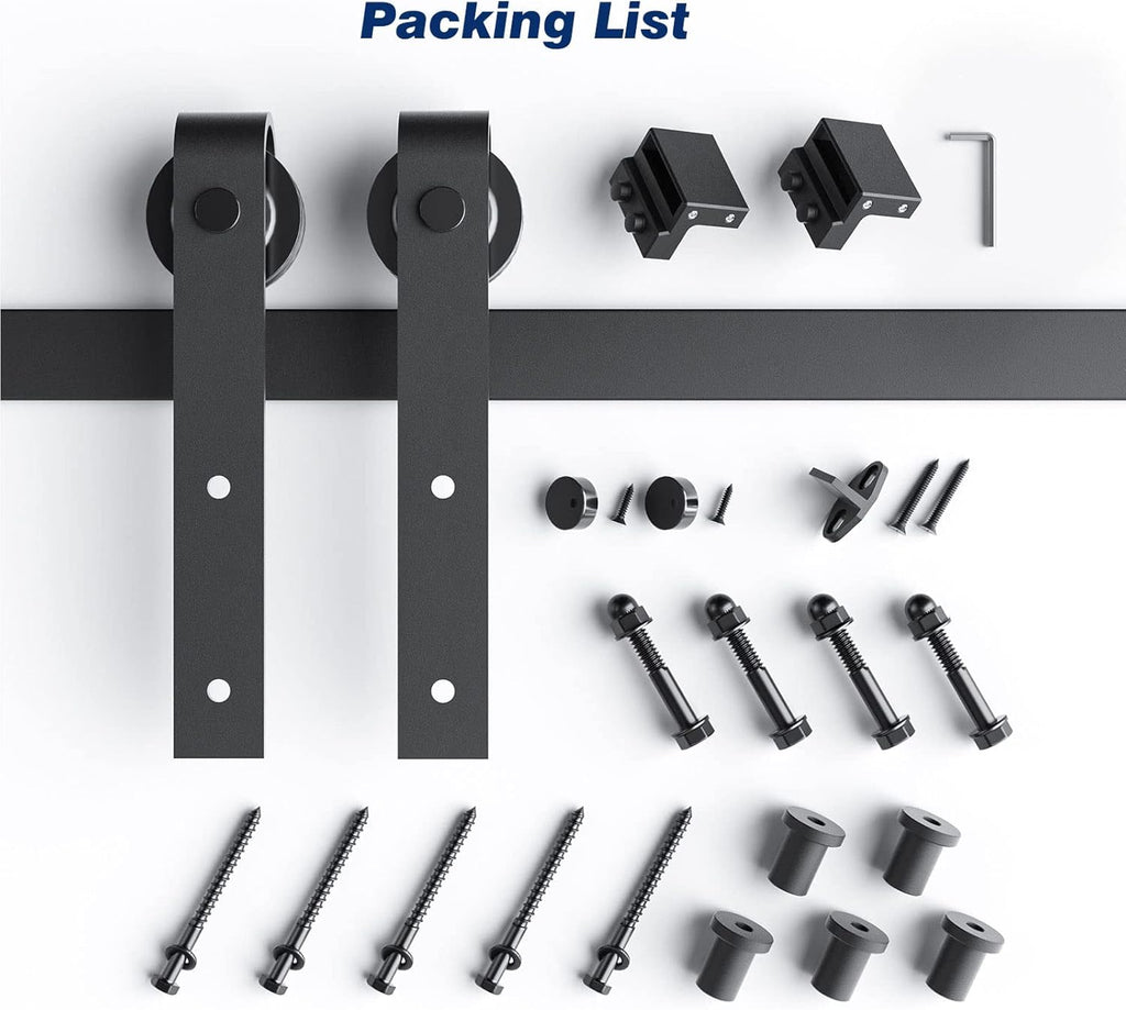 6.6 FT Heavy Duty Sliding Barn Door Hardware Track Kit Z3454