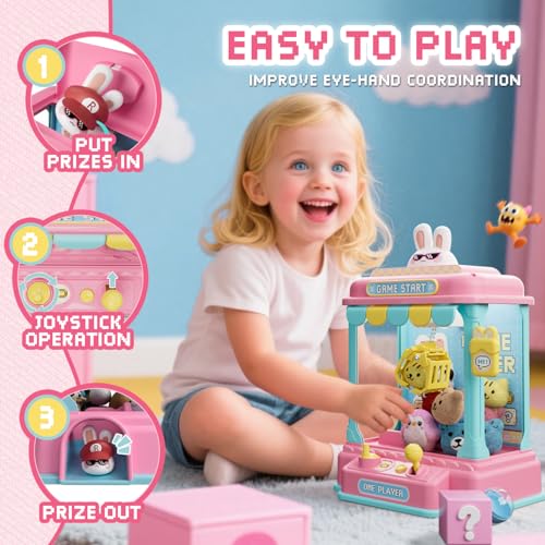 Mini Claw Machine with Plush and Capsule Toy P330