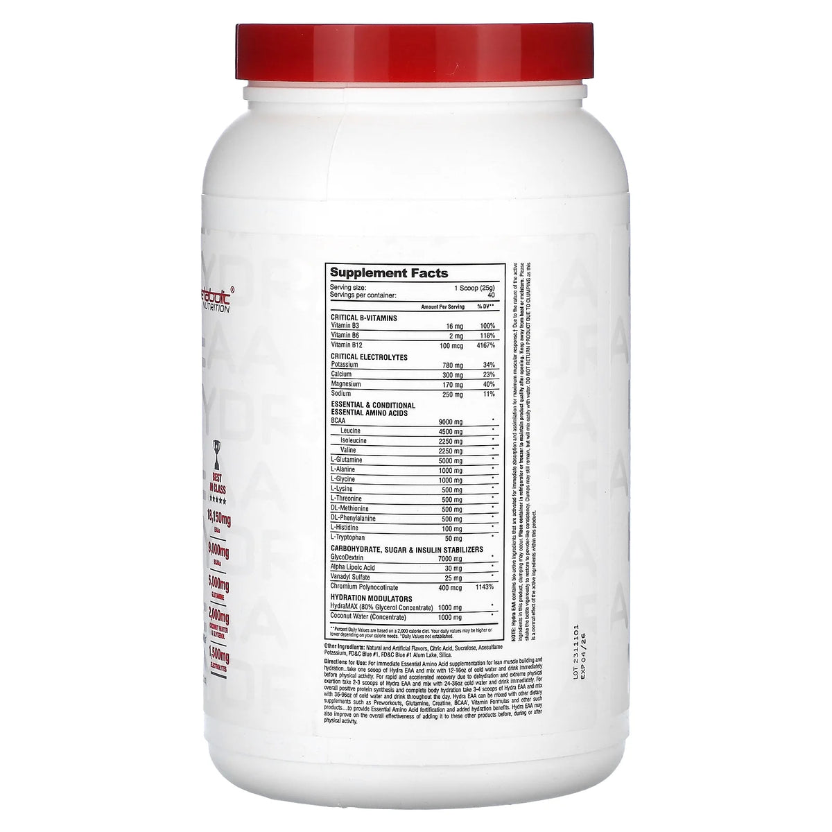 1000g Essential Amino Acids Hydration Powder X221