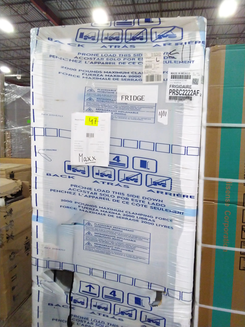 36 In. 22.3 Cu. Ft. Stainless Steel Side-By-Side Refrigerator E120
