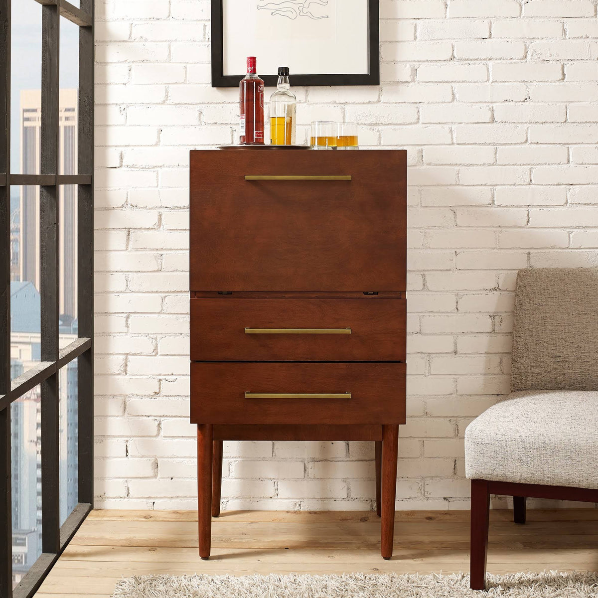Mahogany Spirit Cabinet K86448