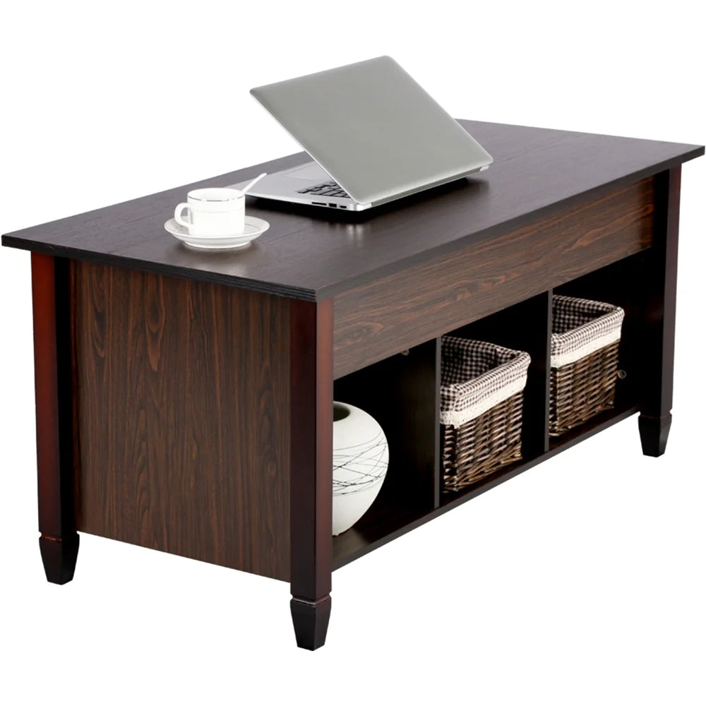 Modern Lift Top Coffee Table with 3 Storage Compartments W397966