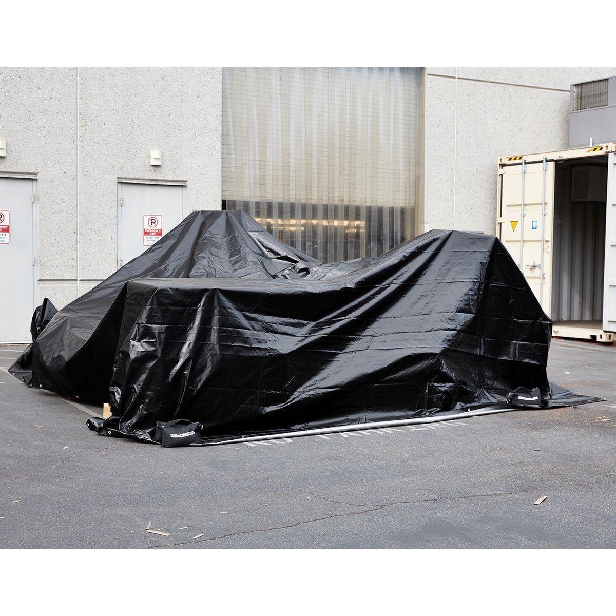 20 ft. x 30 ft. Silver and Black Weather-Resistant Tarp Z706645