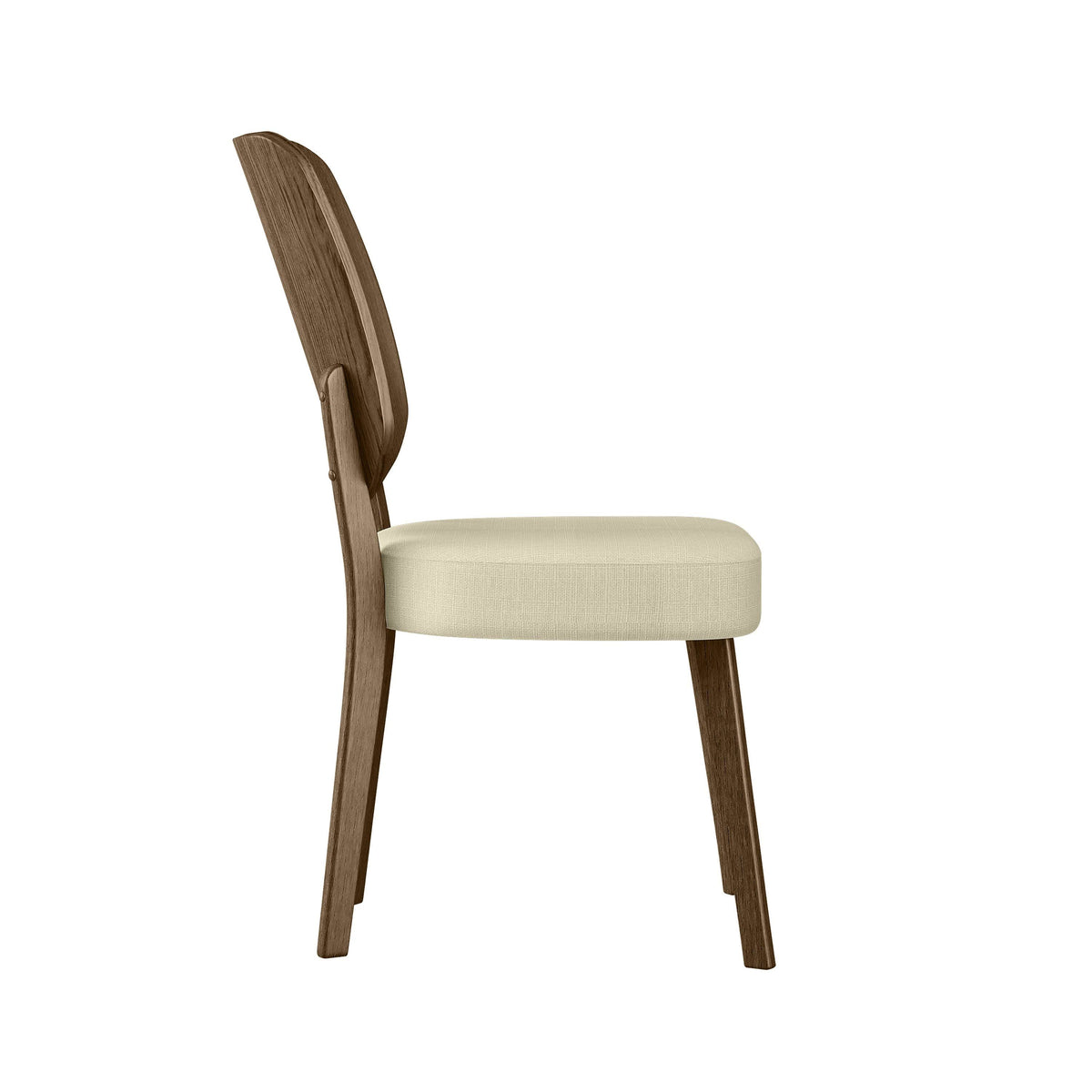 Oatmeal Linen Armless Side Chairs Set of 2 A25297