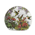 Coral Glass Hummingbirds Flowers Electric Orb, 7.0 inch S78826