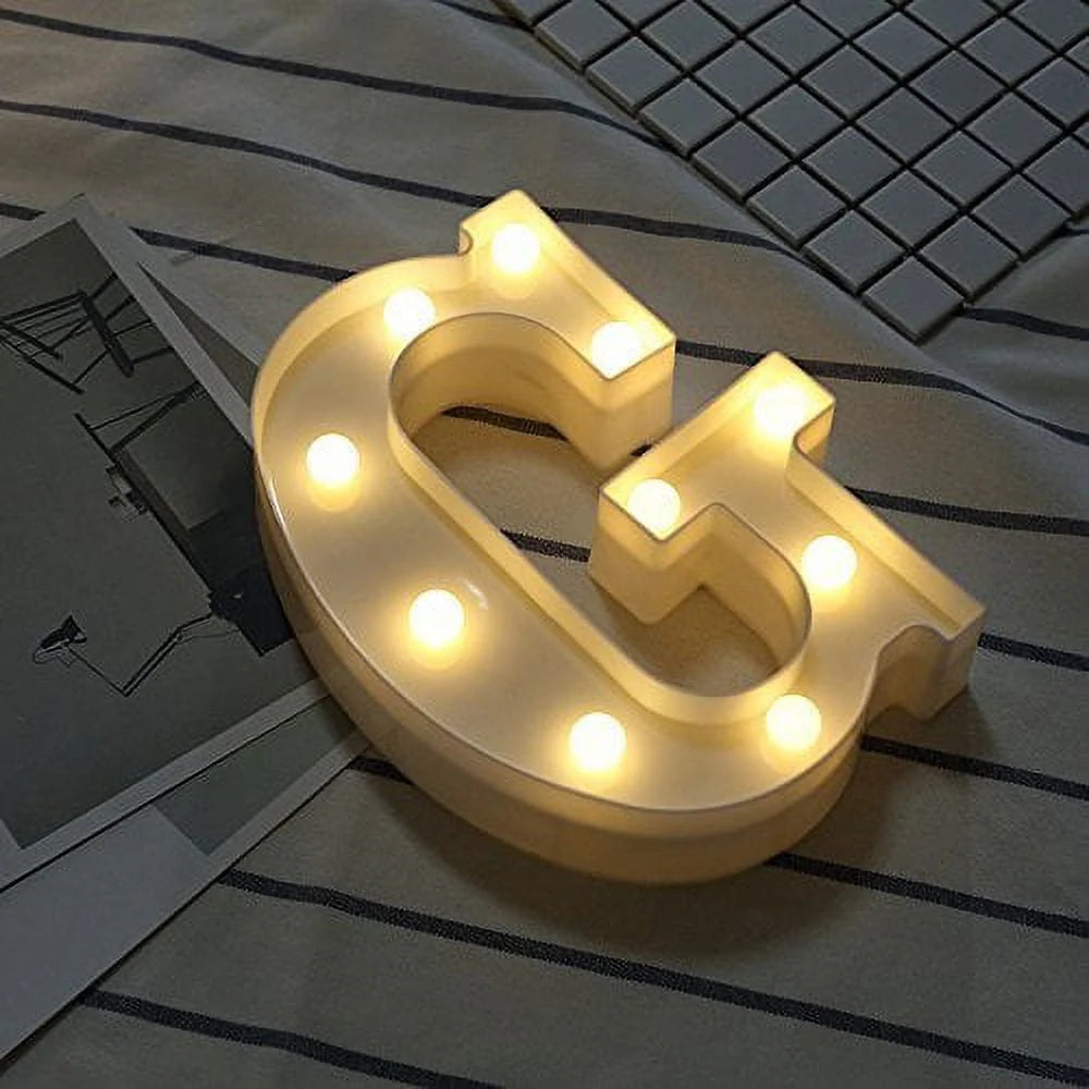 Light up Letter LED Alphabet Number Symbol Plastic Decoration O3921