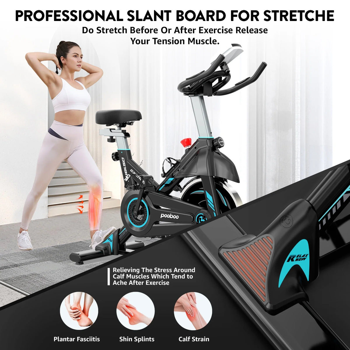 Indoor Cycling Bike Magnetic Stationary Exercise Bike 40lbs Flywheel I686607