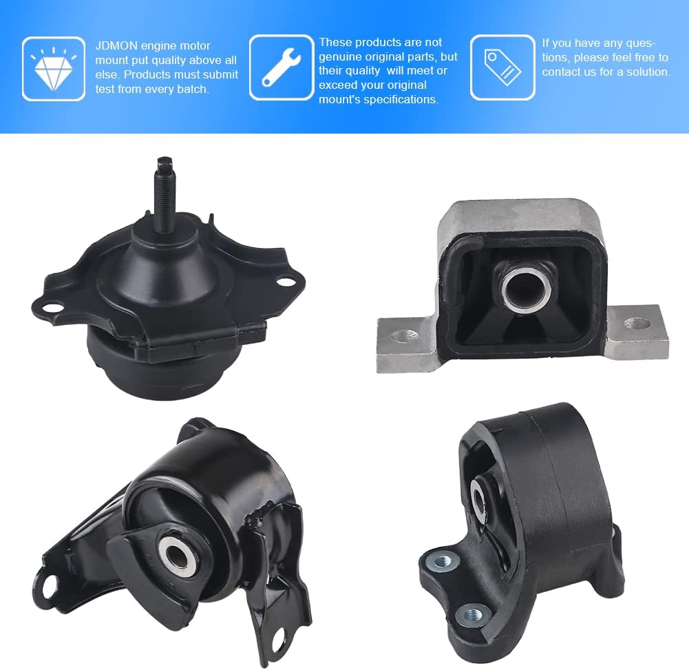 4Pcs Engine Motor Mount for Honda CRV 2.4L L4 2002-2006 Automatic Transmission Pack of 2 Y71317