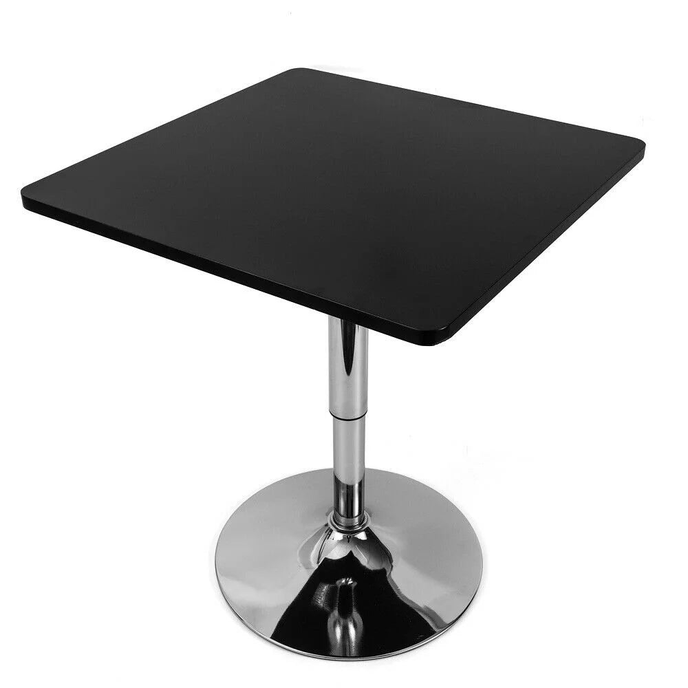 Adjustable Height 360 Rotatable Square Bar Table Black G410