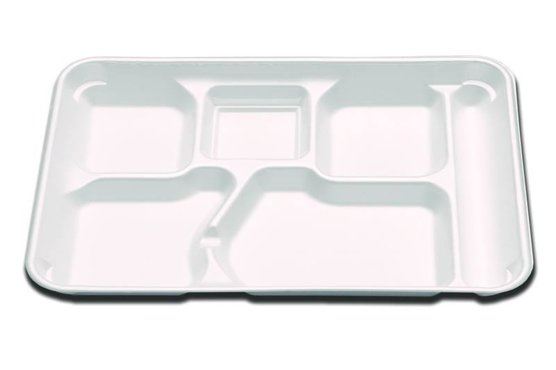 6 Compartment Envirofoam Tray Q970990