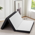 4 inch Tri-fold Memory Foam Mattress Topper, Twin Size, White Q1405