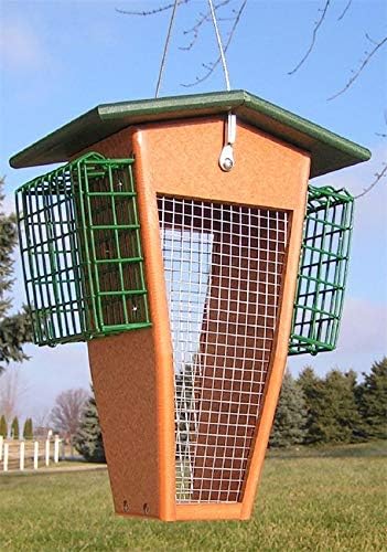 Poly Split Peanut Bird Feeder with Suet Cages A432928