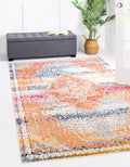 Multi Beige 9' x 12' Rectangle Border Bohemian Rug G710030