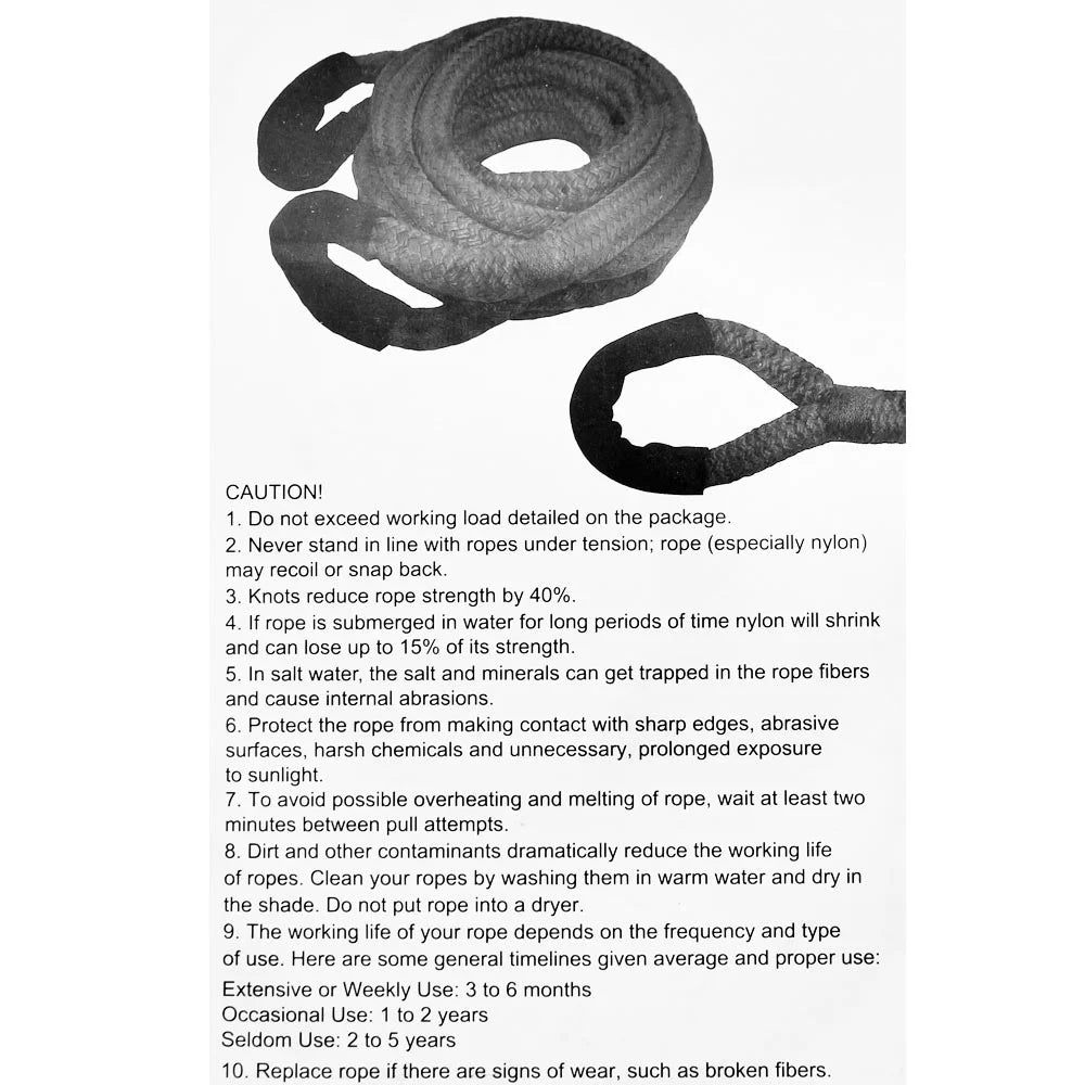 20' x 1/2" Kinetic Energy Recovery Rope F494