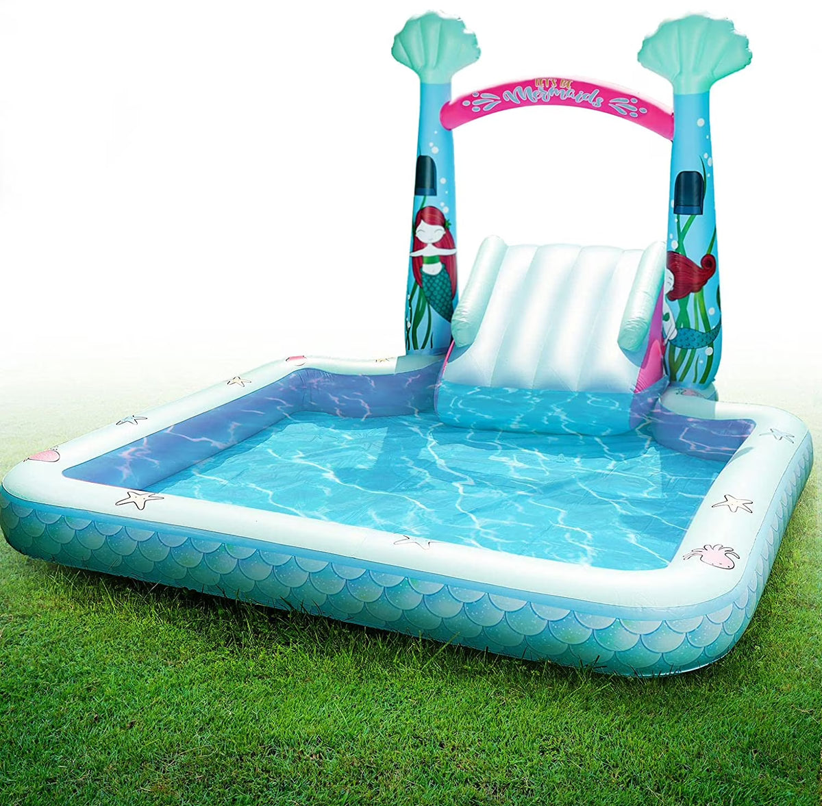 Water Slip and Slide for Kids Pool, Swimming Pool for Kids 3-10, Blow Up Baby Pool with Slide for Toddlers Age 1-3, Kiddie Pool C937