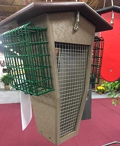 Poly Split Peanut Bird Feeder with Suet Cages A432928