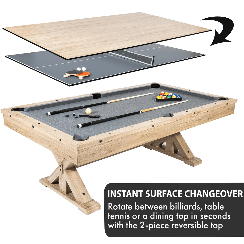 3 in 1 Multi Game Pool Table with Dining and Table Tennis Tables R169