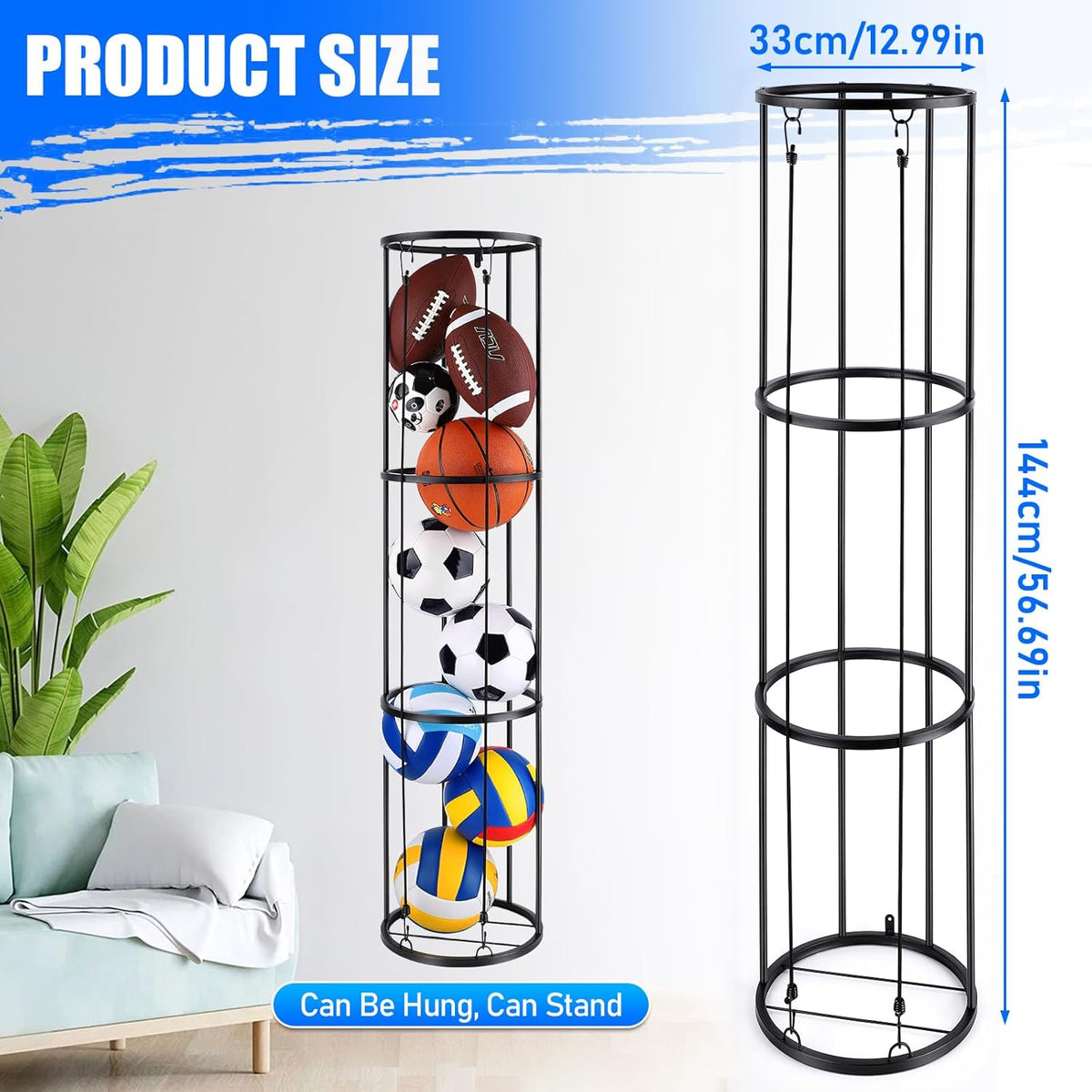 3 Layer Vertical Ball Storage Rack Z90882