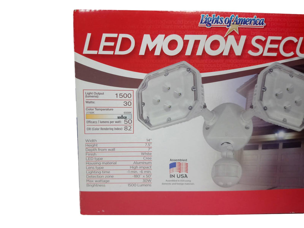 Outdoor Dual Head Motion Sensor LED Security Light Y859055
