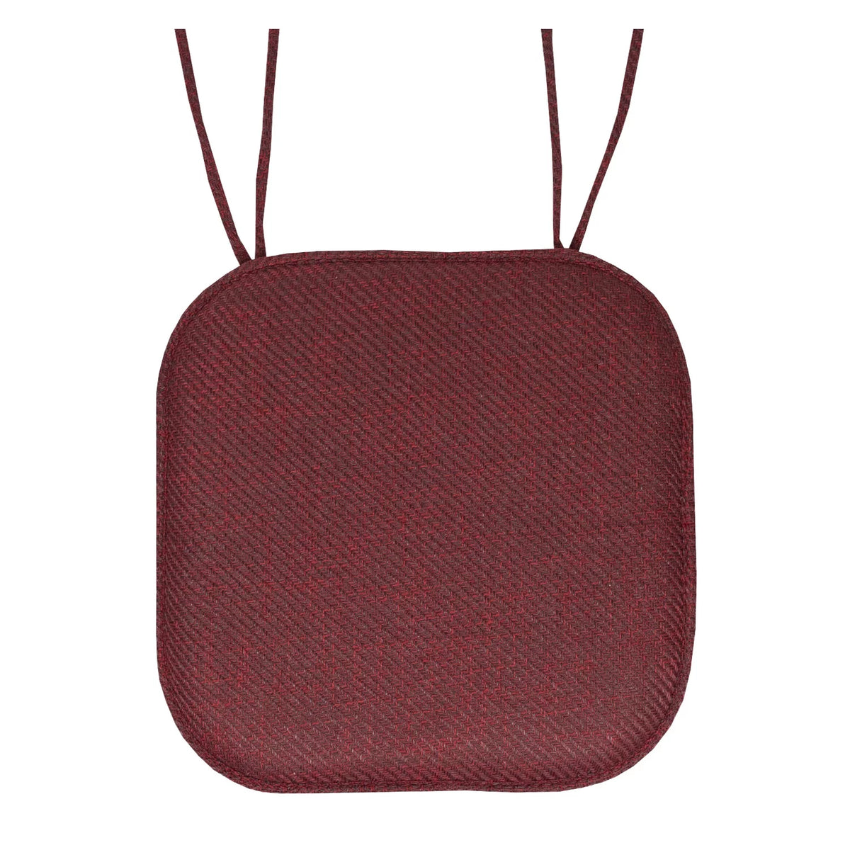 Burgundy Herringbone Memory Foam Chair Pad 6 Pack U19553