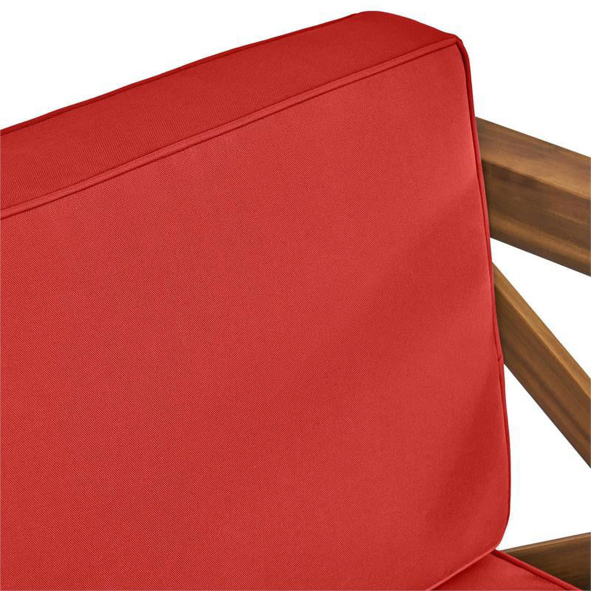 Teak & Red 4 Seater Outdoor Loveseat Chat Set A603