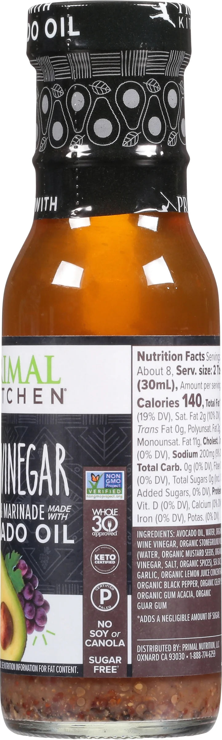 Avocado Oil Vinegar Dressing 8 oz Pack of 6 W803643
