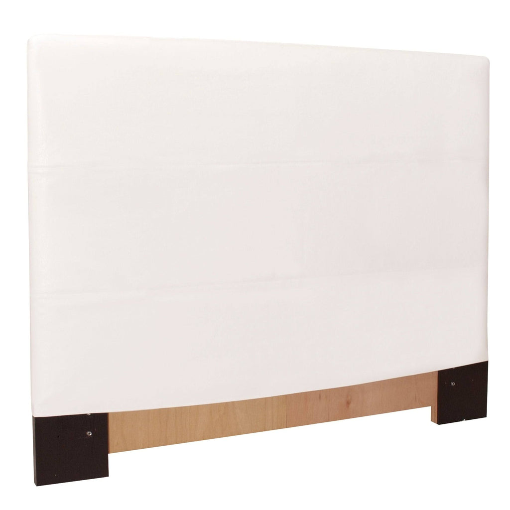 White Faux Leather Headboard Y92042