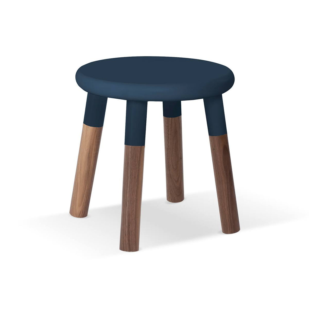 Kids Chair Set of 2 Walnut Deep Blue K376679