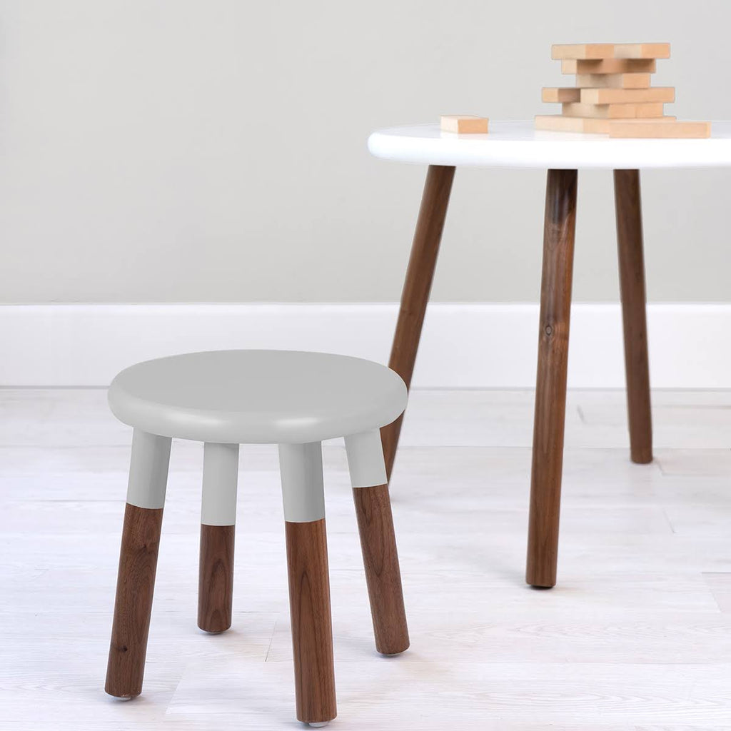 Kids Chair Set of 2 Walnut Deep Blue K376679