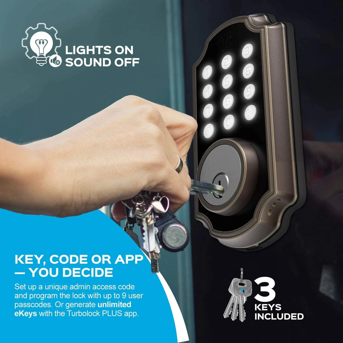 Smart Lock with Keypad Digital Deadbolt E702