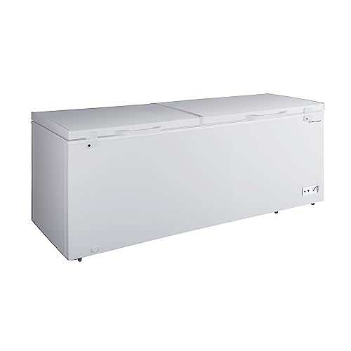 White Chest Deep Freezer with Storage Basket H21949