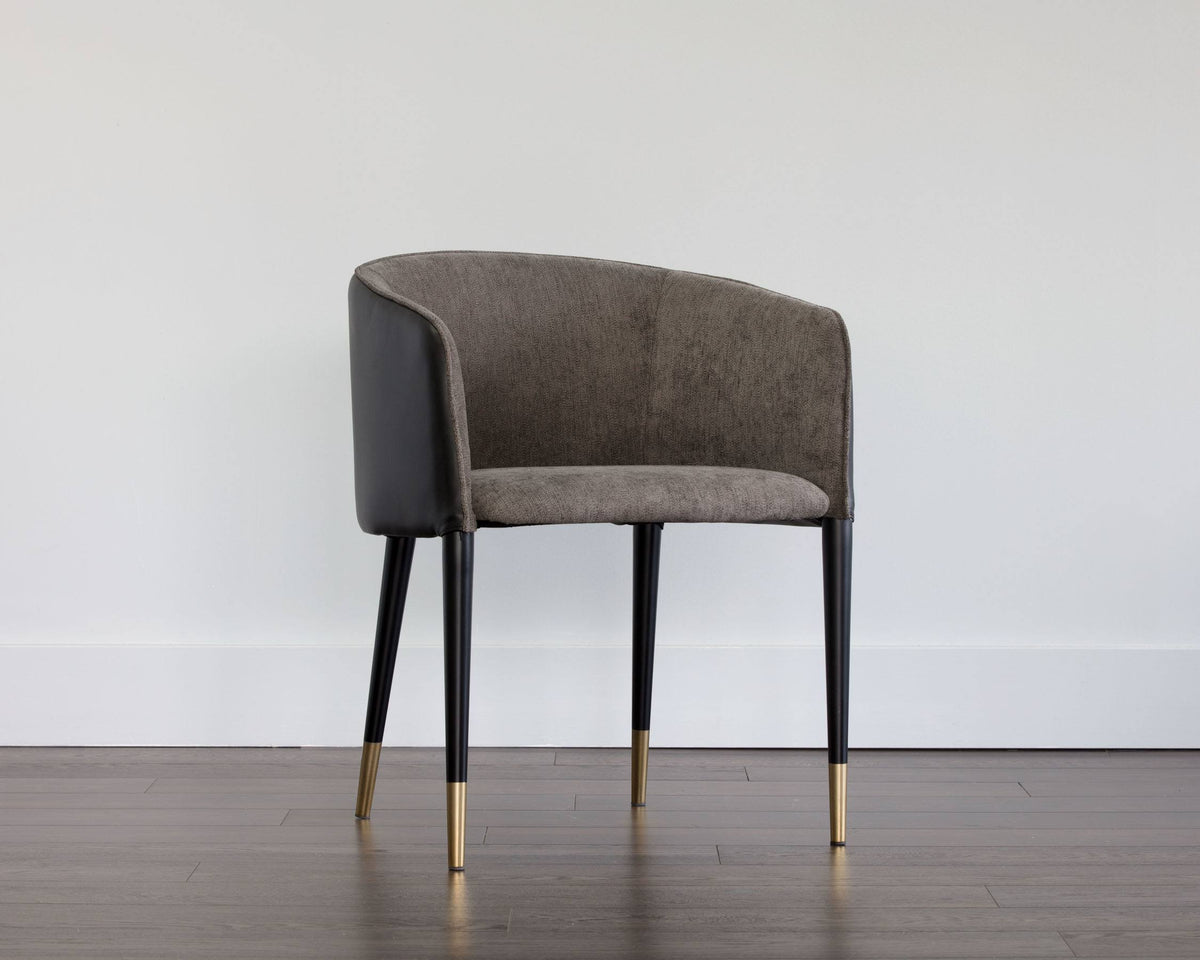 Sparrow Grey / Napa Black Dining Armchair A55079