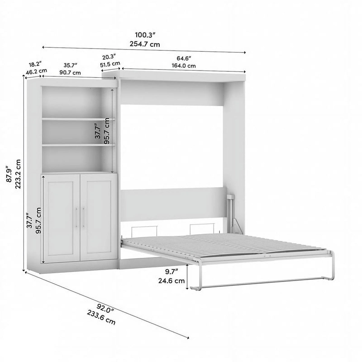 Queen Murphy Bed & Closet Organizer B291318