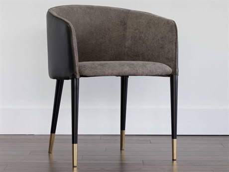 Sparrow Grey / Napa Black Dining Armchair A55079