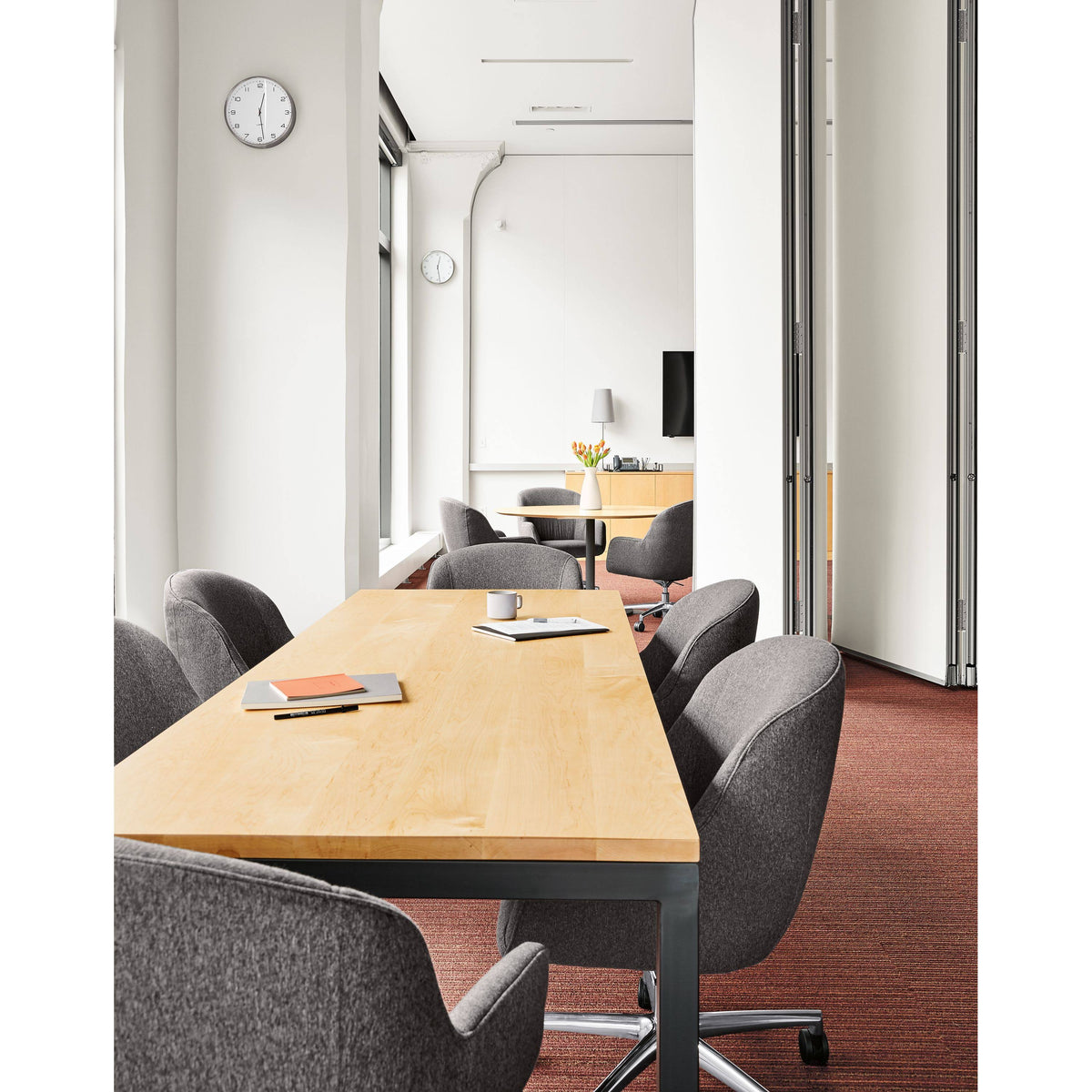 Ergonomic Rolling Office Chair in Cadet Blue Grey Performance Fabric K726