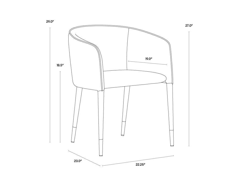 Sparrow Grey / Napa Black Dining Armchair A55079