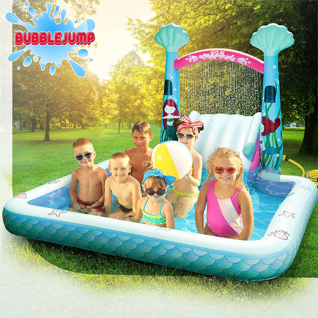 Water Slip and Slide for Kids Pool, Swimming Pool for Kids 3-10, Blow Up Baby Pool with Slide for Toddlers Age 1-3, Kiddie Pool C937