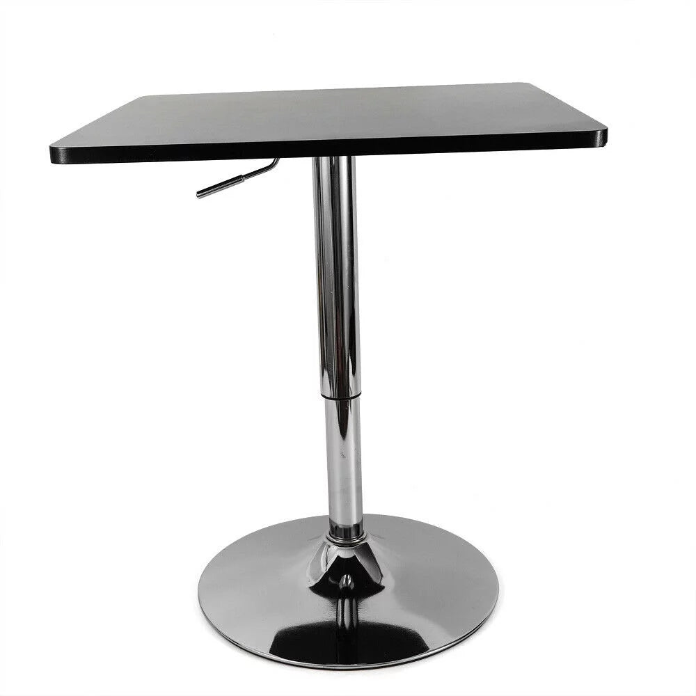 Adjustable Height 360 Rotatable Square Bar Table Black G410