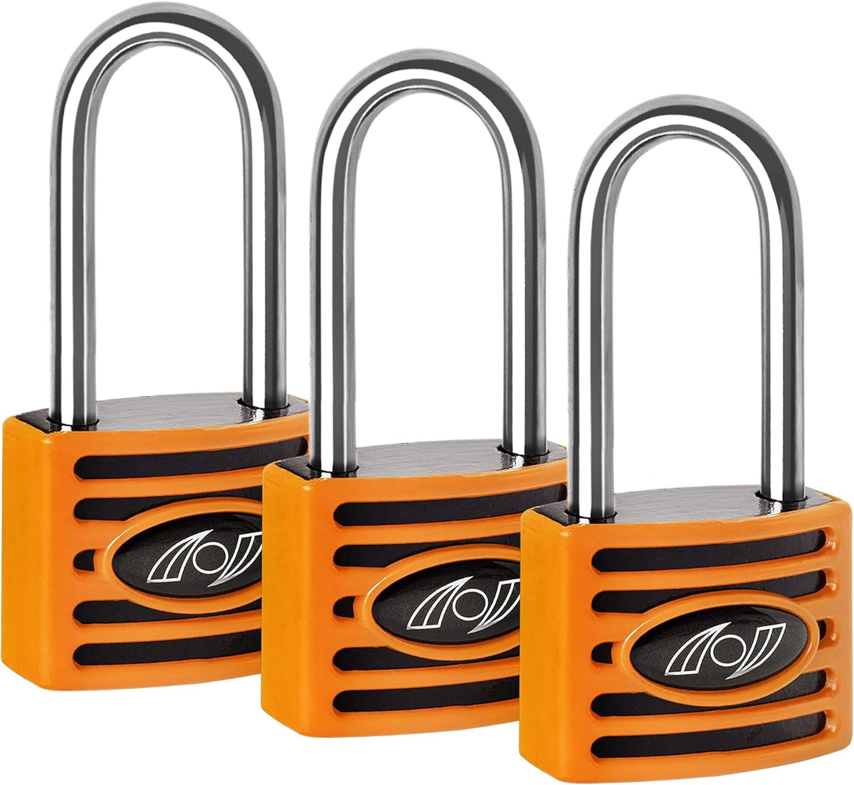 2.5 Inch Long Shackle Keyed Alike Padlocks 6 Pack Red K8495