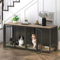 Wooden Dog Crate Table with Double Doors H263997