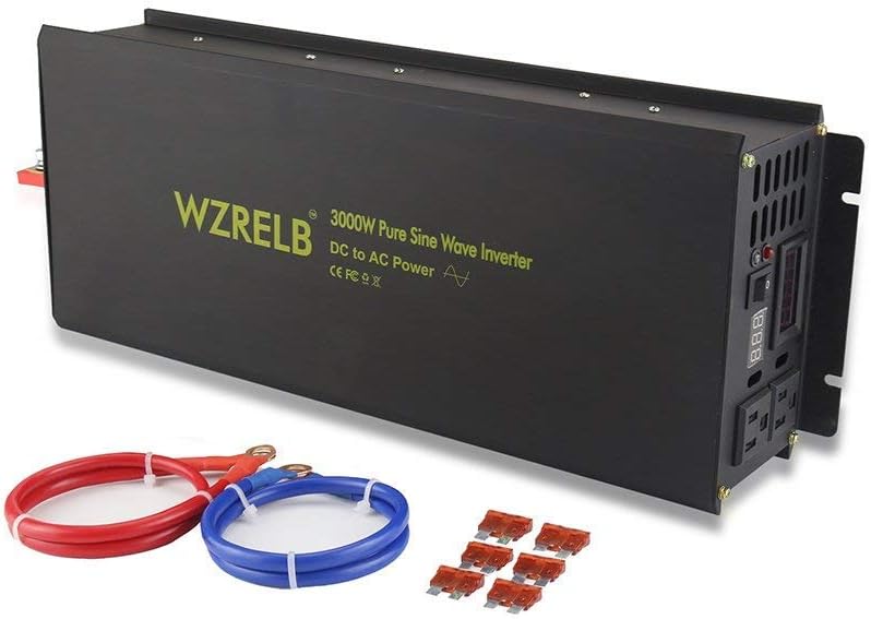 2500W Pure Sine Wave Power Inverter 12V 120V DC AC Converter Y46891